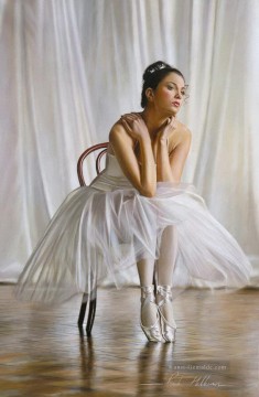 Ballett in weiß Ölgemälde